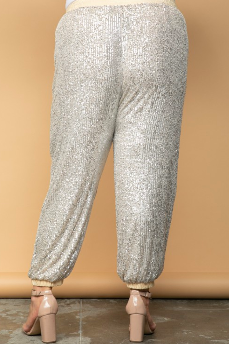 Quinn Champagne Sequin Joggers