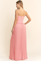 Eloise Pink Pleated Maxi Dress