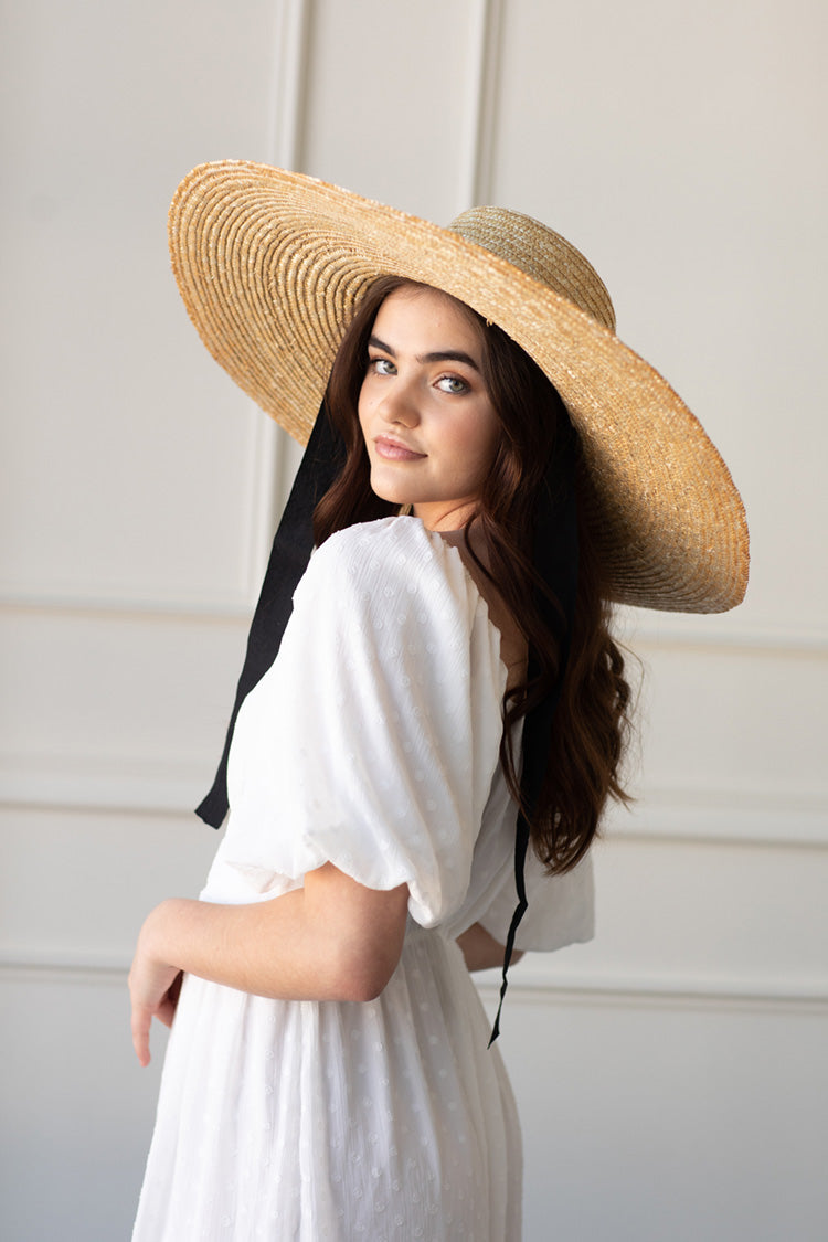 Daydreamer Straw Hat with Ribbon Tie