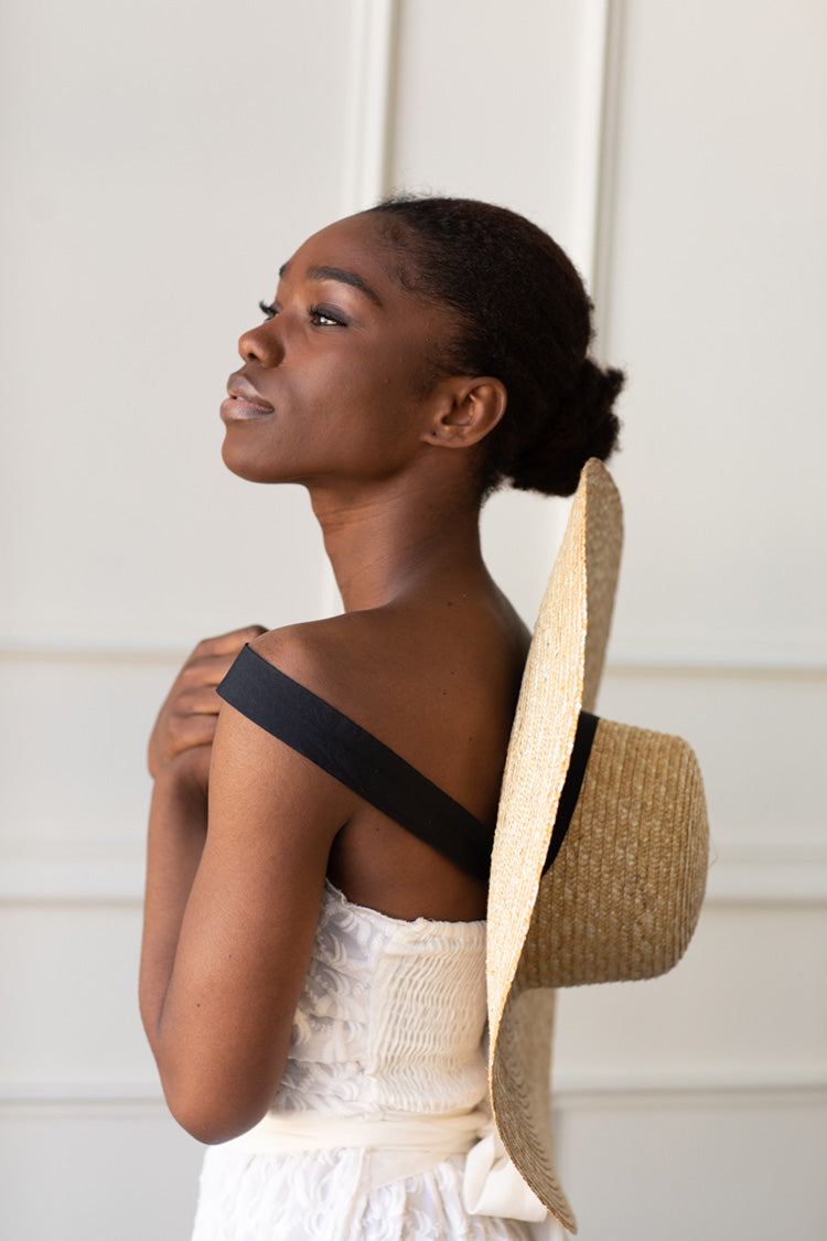 Daydreamer Straw Hat with Ribbon Tie