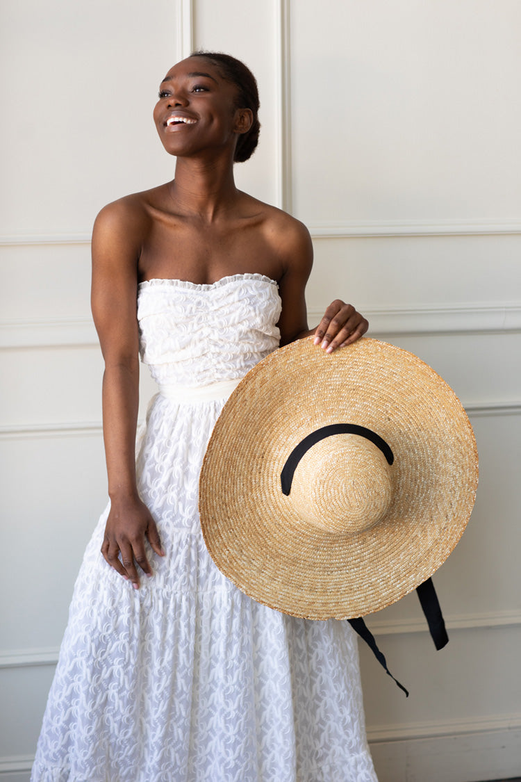Daydreamer Straw Hat with Ribbon Tie