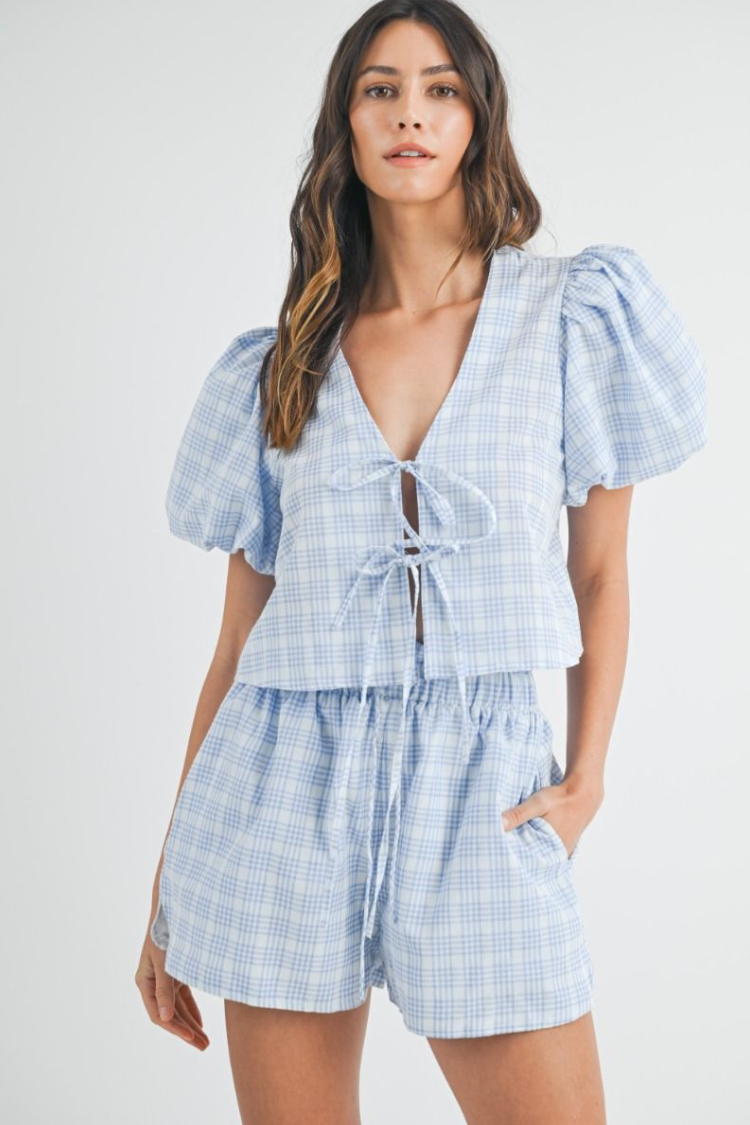 Bronte Bow Tie Shorts Set - FINAL SALE
