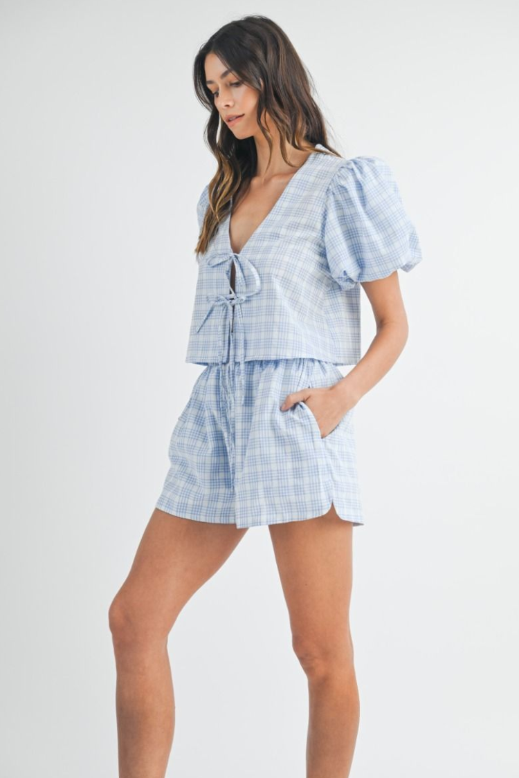 Bronte Bow Tie Shorts Set - FINAL SALE