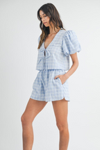 Bronte Bow Tie Shorts Set - FINAL SALE