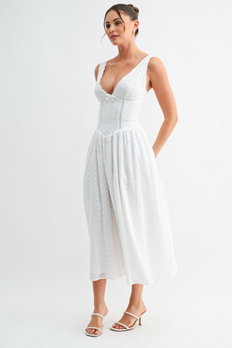 Juliette Eyelet Midi Dress
