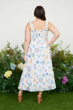 Milos Graphic Print Midi Dress