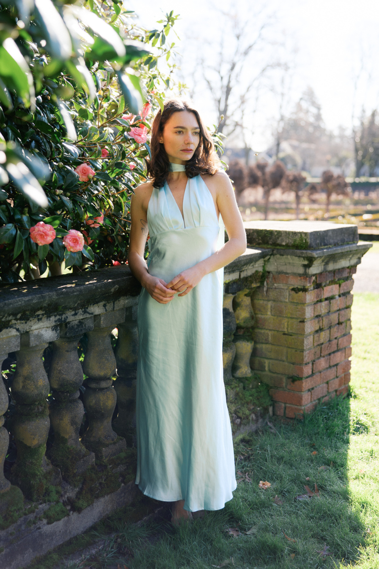 Tiffany Blue Halter Maxi Dress