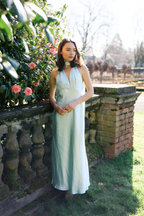 Tiffany Blue Halter Maxi Dress