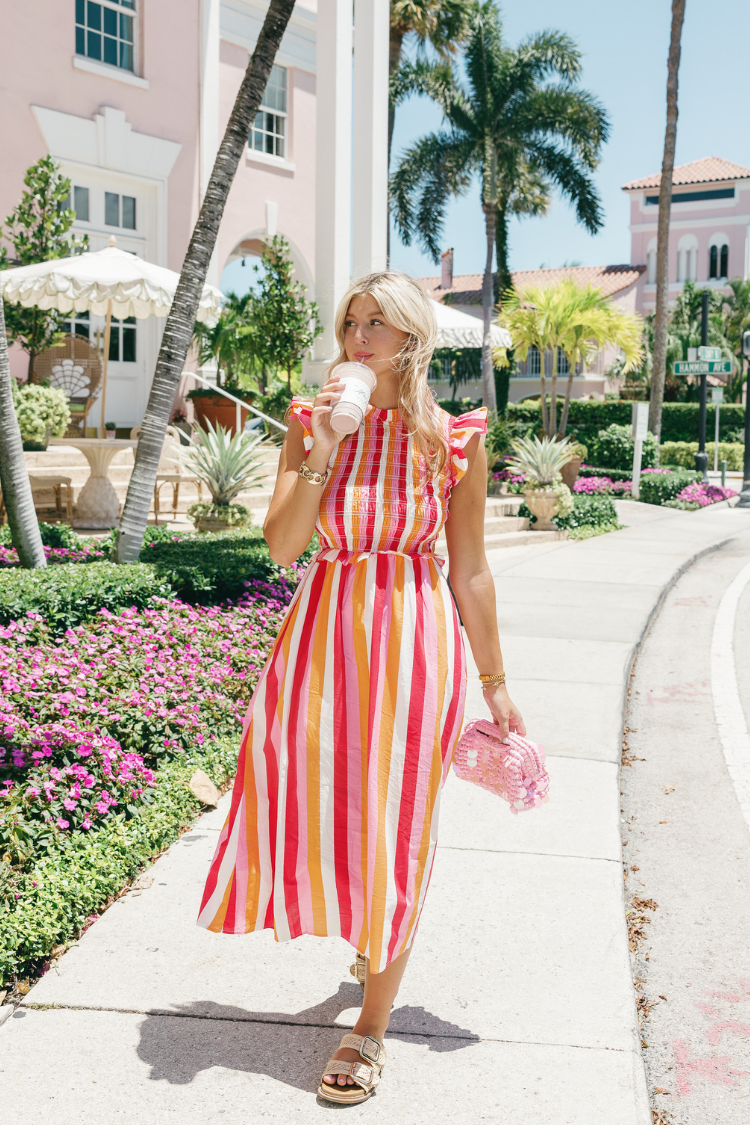 Bellini Stripe Midi Dress