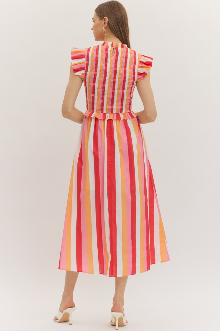 Bellini Stripe Midi Dress
