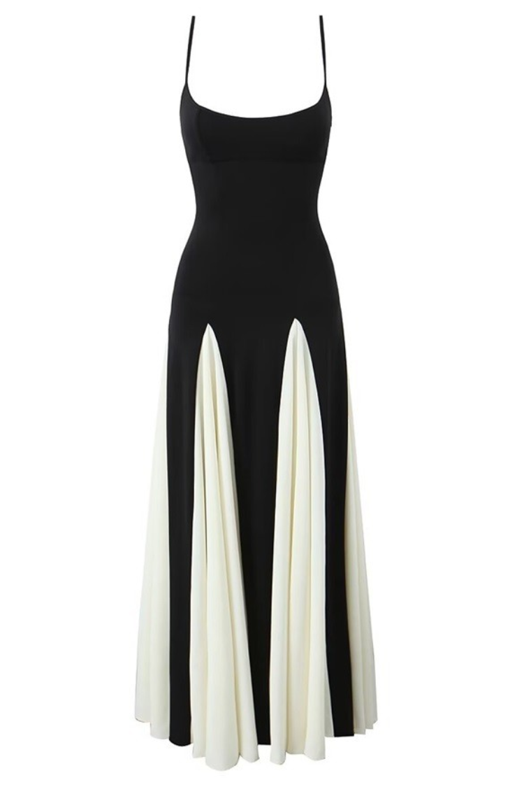 Trocadero Black and White Maxi Dress