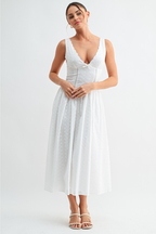 Juliette Eyelet Midi Dress