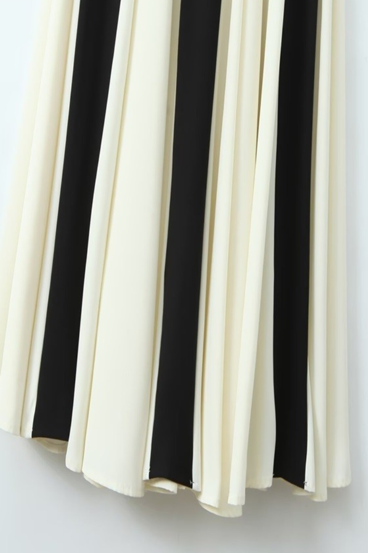 Trocadero Black and White Maxi Dress