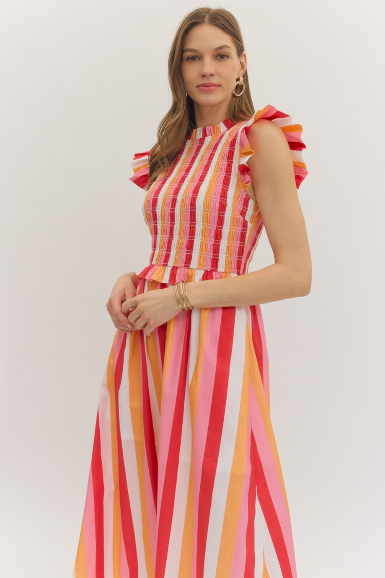 Bellini Stripe Midi Dress