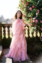 Amal Tiered Ruffle Maxi Dress - Rose