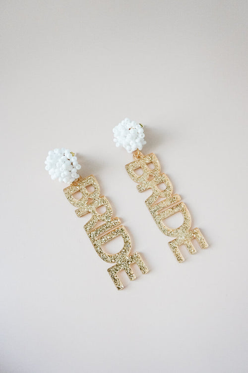 Bride Acrylic Dangle Earrings