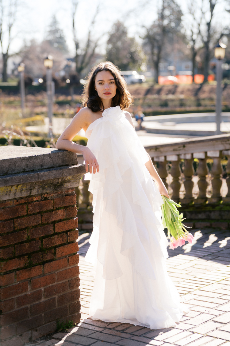 Amal Tiered Ruffle Maxi Dress - White