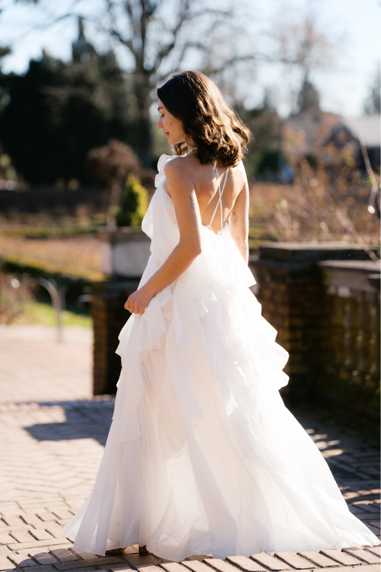 Amal Tiered Ruffle Maxi Dress - White