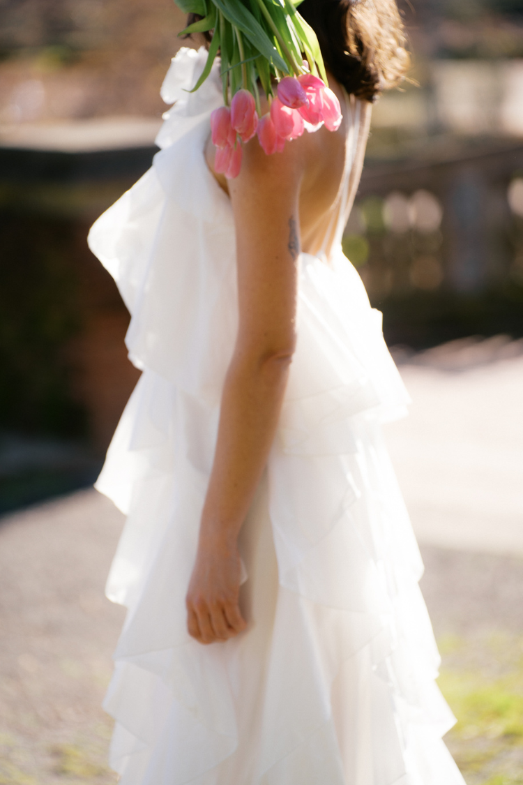 Amal Tiered Ruffle Maxi Dress - White