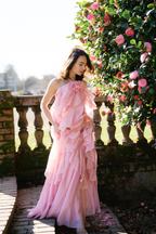 Amal Tiered Ruffle Maxi Dress - Rose
