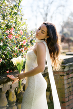 Amana Strapless Scarf Maxi Dress - White