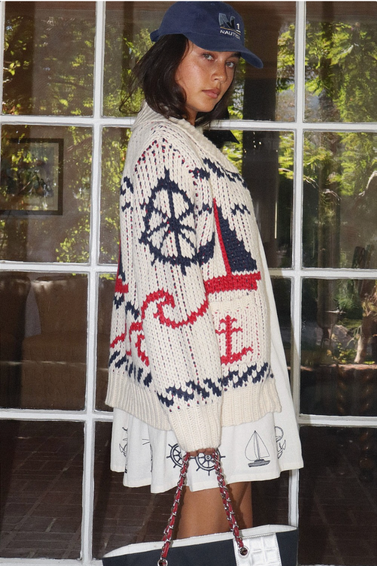 Arcadia Sailboat Knit Cardigan