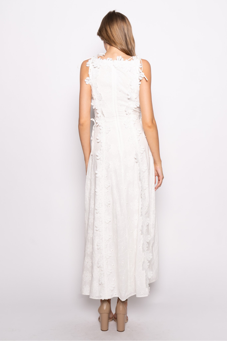 At Last Floral Eyelet Maxi Dress