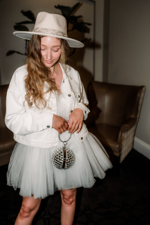 Bride Sequin Fringe Jean Jacket