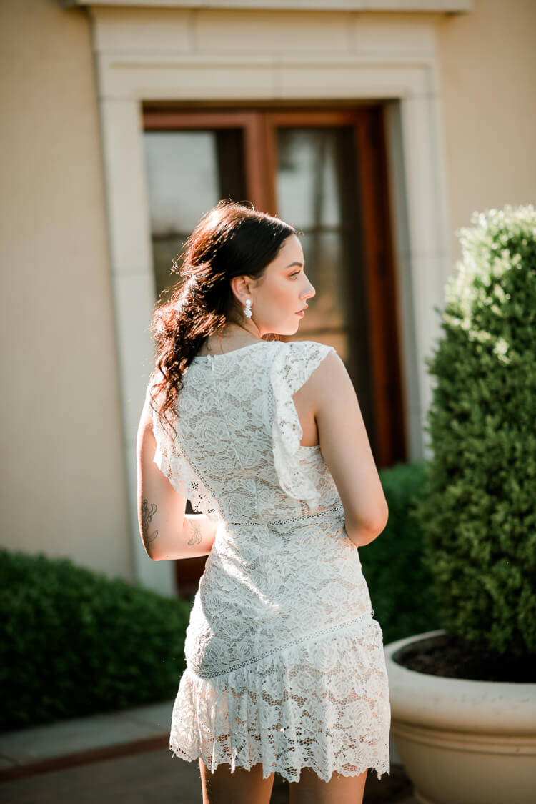 Billie V-Neck Lace Mini Dress - FINAL SALE