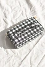 Black and White Gingham Clutch - FINAL SALE