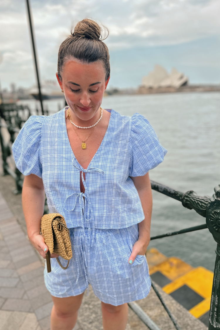 Bronte Bow Tie Shorts Set - FINAL SALE