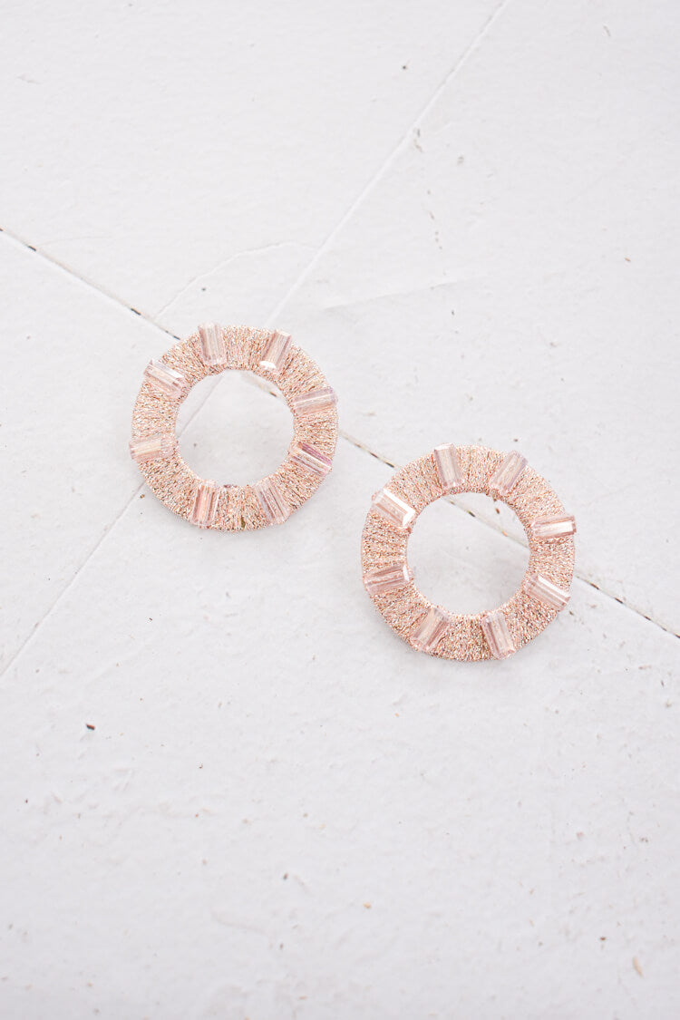 Carmen Pink Circle Studs