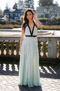 Camille Maxi Dress with Bow Detail - Mint
