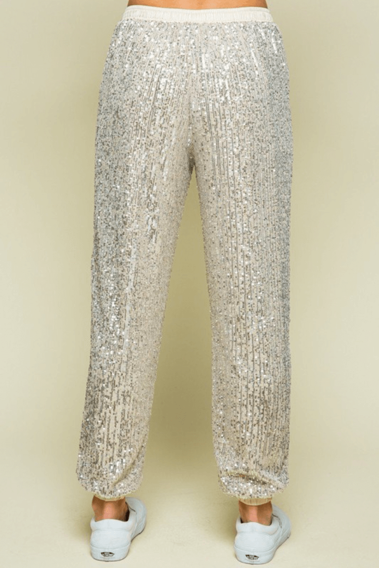 Quinn Champagne Sequin Joggers