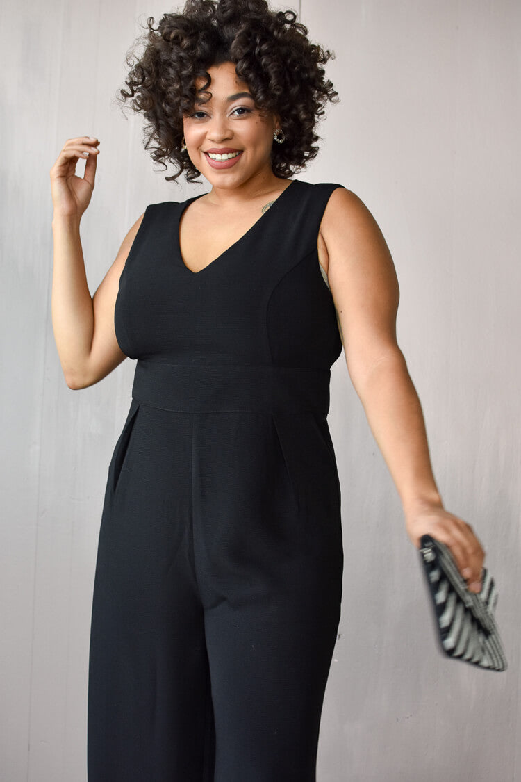 Aldridge Classic Black Wide Legged Jumpsuit - FINAL SALE