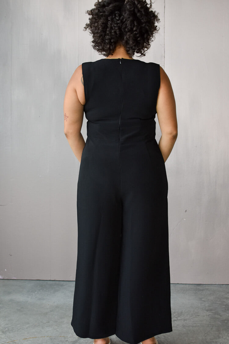 Aldridge Classic Black Wide Legged Jumpsuit - FINAL SALE