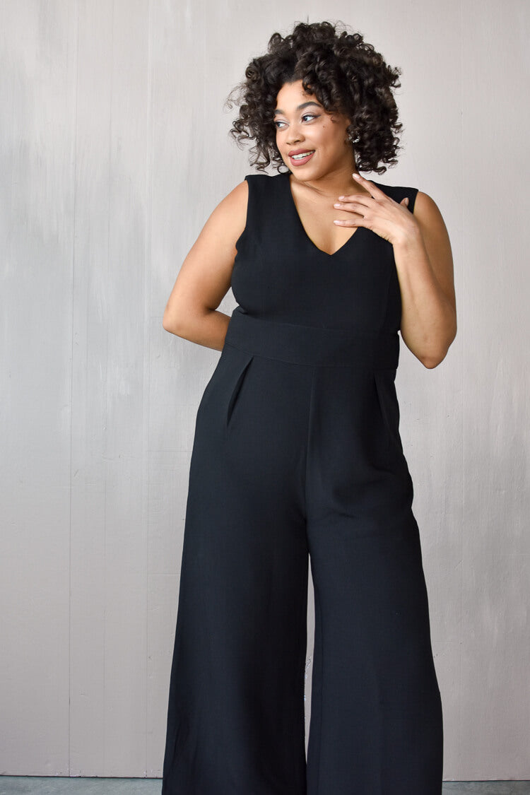 Aldridge Classic Black Wide Legged Jumpsuit - FINAL SALE