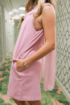 Colette Scarf Detail Mini Dress - Pink