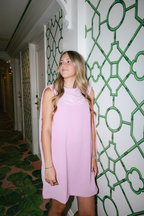 Colette Scarf Detail Mini Dress - Pink