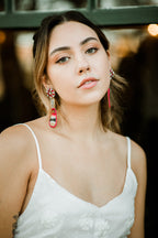 Rosé Bottle Statement Earrings