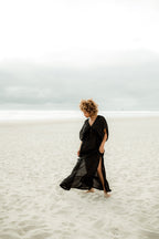 Nomad Metallic Thread Maxi Dress - Black