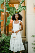 Beaded Mrs Bag with Bamboo Handle