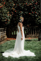Caila One Shoulder Maxi with Cape - FINAL SALE