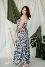 Mari Teal Floral Maxi Dress - FINAL SALE