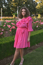 Tilly One Shoulder Pink Mini Dress - FINAL SALE