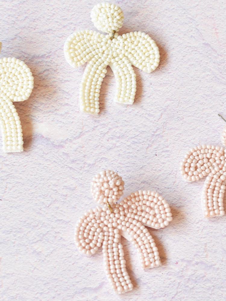 Valentina Beaded Bow Earrings