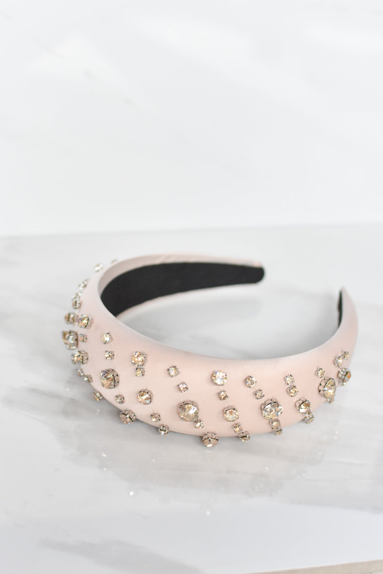Padded Crystal Dot Headband - FINAL SALE