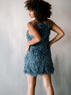 Dawn 3D Fringe Mini Dress - Blue - FINAL SALE