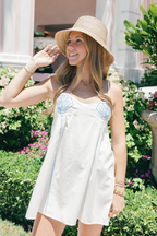 Delmare Embroidered Seashell Mini Dress