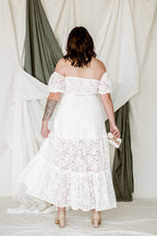 Demi Off the Shoulder Lace Gown